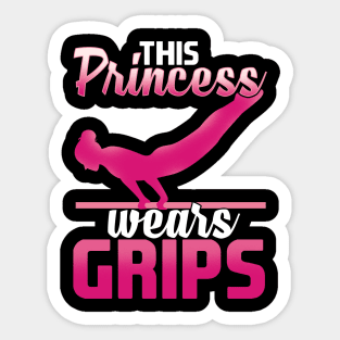 This Princess Wears Grips print Gym Workout Sticker